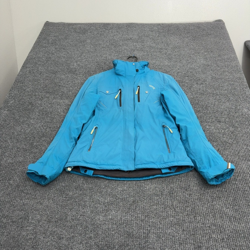 Orage Jacket Womens XS Blue Nylon Insulated Hooded Ski Snowboard Gorpcore